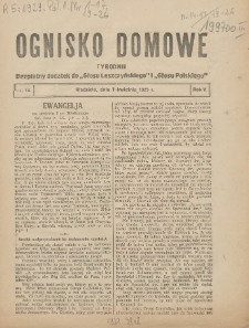 Ognisko Domowe: bezpłatny dodatek do "Głosu Leszczyńskiego" i „Głosu Polskiego” 1929.04.07 R.5 Nr14