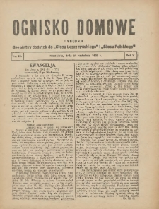 Ognisko Domowe: bezpłatny dodatek do "Głosu Leszczyńskiego" i &bdquo;Głosu Polskiego&rdquo; 1929.04.21 R.5 Nr16
