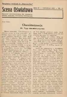 Scena Oświatowa: drobne urozmaicenia na przedstawienia, zebrania, wycieczki oraz obozy KSM: bezpłatny dodatek do Kierownika Stowarzyszeń Młodzieży 1937. R.4 Nr11