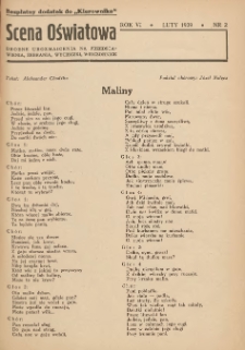 Scena Oświatowa: drobne urozmaicenia na przedstawienia, zebrania, wycieczki oraz obozy KSM: bezpłatny dodatek do Kierownika Stowarzyszeń Młodzieży 1939. R.6 Nr2