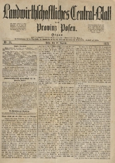 Landwirthschaftliches Central-Blatt für die Provinz Posen. 1873.12.20 Jg.1 Nr.51
