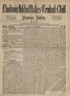 Landwirthschaftliches Central-Blatt für die Provinz Posen. 1875.10.09 Jg.3 Nr.41