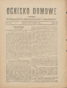 Ognisko Domowe: bezpłatny dodatek do "Głosu Leszczyńskiego" i „Głosu Polskiego” 1929.12.08 R.5 Nr49
