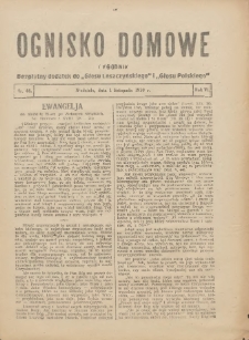 Ognisko Domowe: bezpłatny dodatek do "Głosu Leszczyńskiego" i „Głosu Polskiego” 1930.11.01 R.6 Nr44