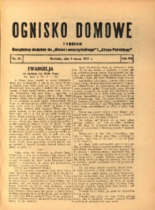 Ognisko Domowe: bezpłatny dodatek do "Głosu Leszczyńskiego" i „Głosu Polskiego” 1932.03.06 R.8 Nr10