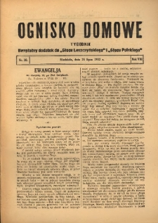 Ognisko Domowe: bezpłatny dodatek do "Głosu Leszczyńskiego" i „Głosu Polskiego” 1932.07.24 R.8 Nr30