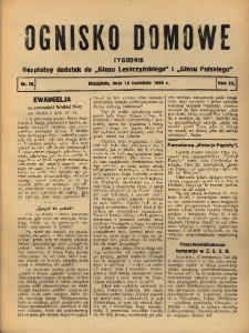 Ognisko Domowe: bezpłatny dodatek do "Głosu Leszczyńskiego" i „Głosu Polskiego” 1933.04.16 R.9 Nr16