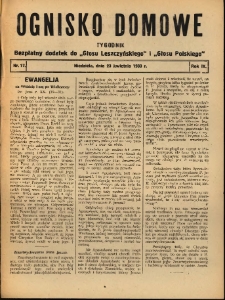 Ognisko Domowe: bezpłatny dodatek do "Głosu Leszczyńskiego" i „Głosu Polskiego” 1933.04.23 R.9 Nr17
