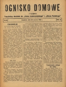 Ognisko Domowe: bezpłatny dodatek do "Głosu Leszczyńskiego" i „Głosu Polskiego” 1933.06.18 R.9 Nr25