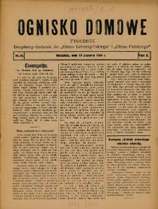 Ognisko Domowe: bezpłatny dodatek do "Głosu Leszczyńskiego" i „Głosu Polskiego” 1934.08.19 R.10 Nr33