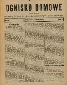 Ognisko Domowe: bezpłatny dodatek do "Głosu Leszczyńskiego" i „Głosu Polskiego” 1934.09.09 R.10 Nr36