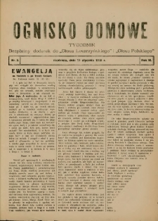 Ognisko Domowe: bezpłatny dodatek do "Głosu Leszczyńskiego" i „Głosu Polskiego” 1935.01.13 R.11 Nr2