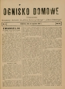 Ognisko Domowe: bezpłatny dodatek do "Głosu Leszczyńskiego" i „Głosu Polskiego” 1935.01.20 R.11 Nr3