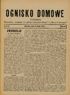 Ognisko Domowe: bezpłatny dodatek do "Głosu Leszczyńskiego" i „Głosu Polskiego” 1935.02.24 R.11 Nr8