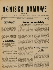 Ognisko Domowe: bezpłatny dodatek do "Głosu Leszczyńskiego" i „Głosu Polskiego” 1935.06.02 R.11 Nr22