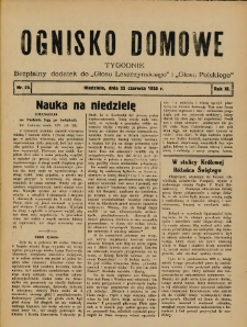 Ognisko Domowe: bezpłatny dodatek do "Głosu Leszczyńskiego" i „Głosu Polskiego” 1935.06.23 R.11 Nr25