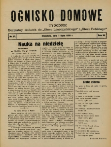 Ognisko Domowe: bezpłatny dodatek do "Głosu Leszczyńskiego" i „Głosu Polskiego” 1935.07.07 R.11 Nr27