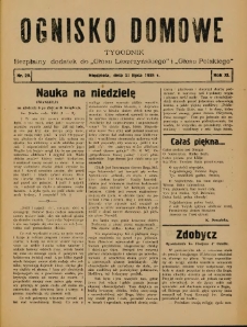 Ognisko Domowe: bezpłatny dodatek do "Głosu Leszczyńskiego" i „Głosu Polskiego” 1935.07.21 R.11 Nr29