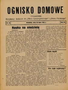 Ognisko Domowe: bezpłatny dodatek do "Głosu Leszczyńskiego" i „Głosu Polskiego” 1935.07.28 R.11 Nr30