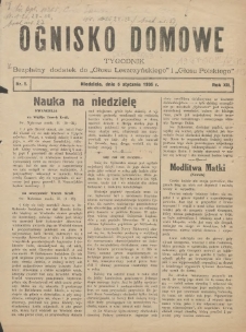 Ognisko Domowe: bezpłatny dodatek do "Głosu Leszczyńskiego" i „Głosu Polskiego” 1936.01.05 R.12 Nr1