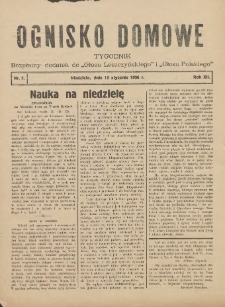 Ognisko Domowe: bezpłatny dodatek do "Głosu Leszczyńskiego" i „Głosu Polskiego” 1936.01.12 R.12 Nr2