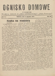 Ognisko Domowe: bezpłatny dodatek do "Głosu Leszczyńskiego" i „Głosu Polskiego” 1936.01.19 R.12 Nr3