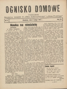 Ognisko Domowe: bezpłatny dodatek do "Głosu Leszczyńskiego" i „Głosu Polskiego” 1936.02.09 R.12 Nr6