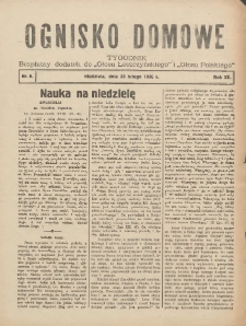Ognisko Domowe: bezpłatny dodatek do "Głosu Leszczyńskiego" i „Głosu Polskiego” 1936.02.23 R.12 Nr8