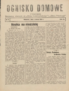 Ognisko Domowe: bezpłatny dodatek do "Głosu Leszczyńskiego" i „Głosu Polskiego” 1936.03.01 R.12 Nr9