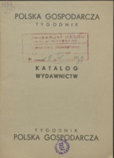 Katalog wydawnictw tygodnika Polska Gospodarcza : 1939