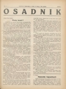 Osadnik. Dodatek do: Poradnik Gospodarski: pismo tygodniowe: organ kółek rolniczych w Wielkiem Księstwie Poznańskiem: organ kółek włościańsko-rolniczych w Wielkiem Księstwie Poznańskiem. 1931.05.31 R.1 Nr4