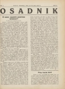 Osadnik. Dodatek do: Poradnik Gospodarski: pismo tygodniowe: organ kółek rolniczych w Wielkiem Księstwie Poznańskiem: organ kółek włościańsko-rolniczych w Wielkiem Księstwie Poznańskiem. 1932.01.10 R.2 Nr2