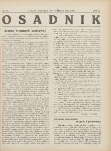 Osadnik. Dodatek do: Poradnik Gospodarski: pismo tygodniowe: organ kółek rolniczych w Wielkiem Księstwie Poznańskiem: organ kółek włościańsko-rolniczych w Wielkiem Księstwie Poznańskiem. 1932.03. 06 R.2 Nr10