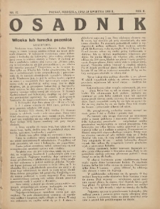 Osadnik. Dodatek do: Poradnik Gospodarski: pismo tygodniowe: organ kółek rolniczych w Wielkiem Księstwie Poznańskiem: organ kółek włościańsko-rolniczych w Wielkiem Księstwie Poznańskiem. 1932.04.24 R.2 Nr17