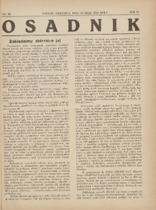 Osadnik. Dodatek do: Poradnik Gospodarski: pismo tygodniowe: organ kółek rolniczych w Wielkiem Księstwie Poznańskiem: organ kółek włościańsko-rolniczych w Wielkiem Księstwie Poznańskiem. 1932.05.15 R.2 Nr20
