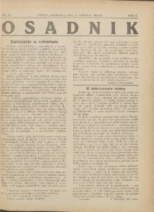 Osadnik. Dodatek do: Poradnik Gospodarski: pismo tygodniowe: organ kółek rolniczych w Wielkiem Księstwie Poznańskiem: organ kółek włościańsko-rolniczych w Wielkiem Księstwie Poznańskiem. 1932.08.14 R.2 Nr33