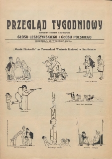 Przegląd Tygodniowy: bezpłatny dodatek ilustrowany Głosu Leszczyńskiego i Głosu Polskiego 1929.09.22
