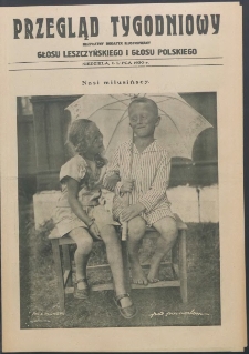 Przegląd Tygodniowy: bezpłatny dodatek ilustrowany Głosu Leszczyńskiego i Głosu Polskiego 1930.07.06