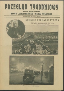 Przegląd Tygodniowy: bezpłatny dodatek ilustrowany Głosu Leszczyńskiego i Głosu Polskiego 1930.07.13