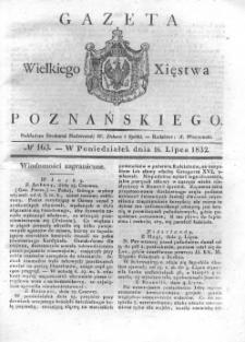 Gazeta Wielkiego Xięstwa Poznańskiego 1832.07.16 Nr163