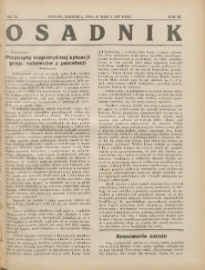 Osadnik. Dodatek do: Poradnik Gospodarski: pismo tygodniowe: organ kółek rolniczych w Wielkiem Księstwie Poznańskiem: organ kółek włościańsko-rolniczych w Wielkiem Księstwie Poznańskiem. 1932.03.19 R.3 Nr12