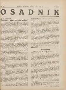 Osadnik. Dodatek do: Poradnik Gospodarski: pismo tygodniowe: organ kółek rolniczych w Wielkiem Księstwie Poznańskiem: organ kółek włościańsko-rolniczych w Wielkiem Księstwie Poznańskiem. 1933.07.02 R.3 Nr25