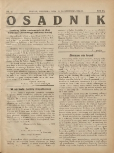 Osadnik. Dodatek do: Poradnik Gospodarski: pismo tygodniowe: organ kółek rolniczych w Wielkiem Księstwie Poznańskiem: organ kółek włościańsko-rolniczych w Wielkiem Księstwie Poznańskiem. 1933.10.29 R.3 Nr41