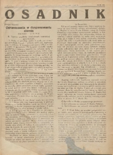 Osadnik. Dodatek do: Poradnik Gospodarski: pismo tygodniowe: organ kółek rolniczych w Wielkiem Księstwie Poznańskiem: organ kółek włościańsko-rolniczych w Wielkiem Księstwie Poznańskiem. 1933.12.24 R.3 Nr49