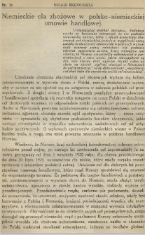 Niemieckie cła zbożowe w polsko-niemieckiej umowie handlowej