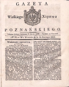 Gazeta Wielkiego Xięstwa Poznańskiego 1835.02.10 Nr34