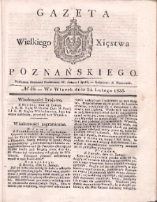 Gazeta Wielkiego Xięstwa Poznańskiego 1835.02.24 Nr46