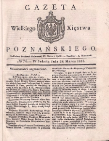 Gazeta Wielkiego Xięstwa Poznańskiego 1835.03.28 Nr74