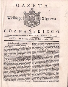 Gazeta Wielkiego Xięstwa Poznańskiego 1835.04.15 Nr89