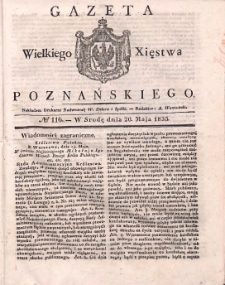 Gazeta Wielkiego Xięstwa Poznańskiego 1835.05.20 Nr116